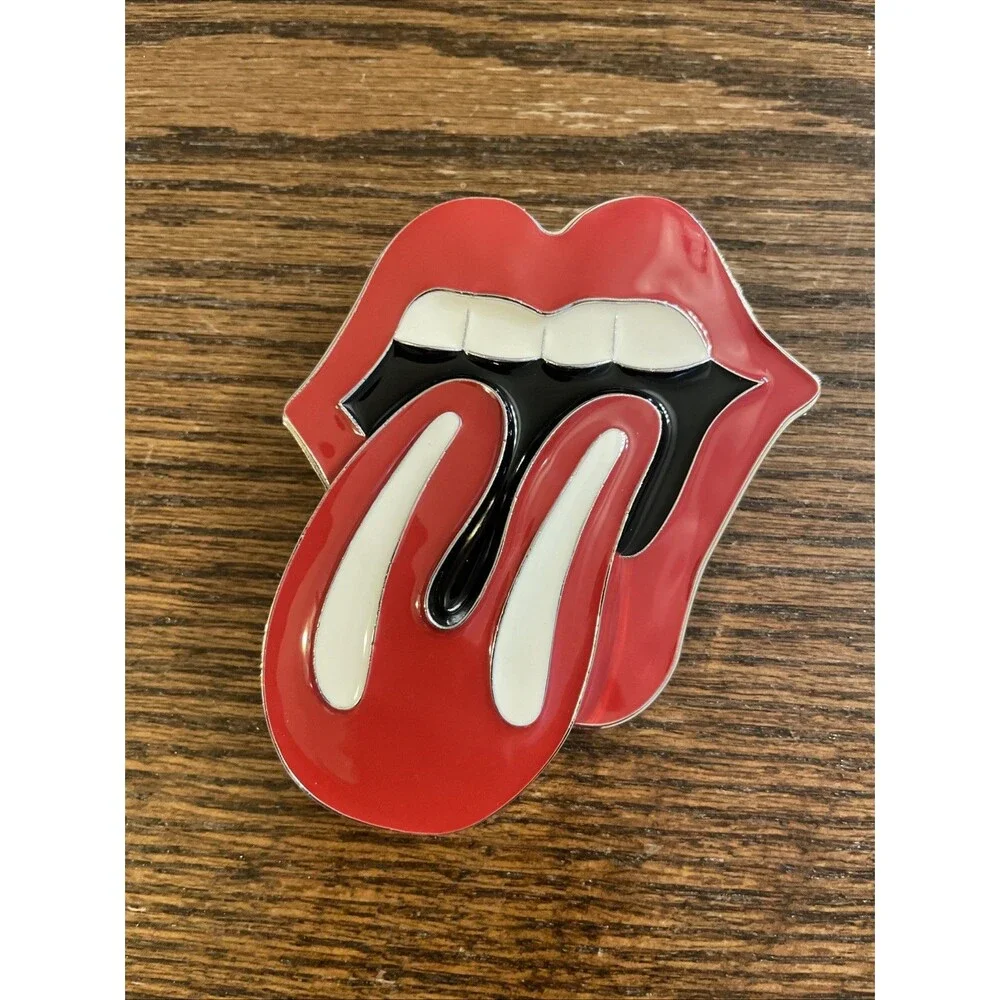 Iconic Rolling Stones Tongue  Belt Buckle Metal NOS